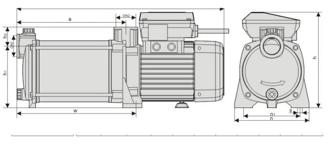 0.5HP Double Stage Multistage Centrifugal Pump For Mine / Centrifugal Water Pump