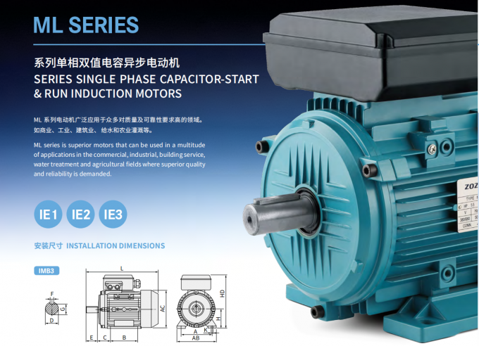 Single-Phase 2.2KW 3HP Electric AC Motor 380V 50HZ 2300 RPM Explosion-Proof Enclosed Aluminium Housing 110V Pump Motor 5KW 0