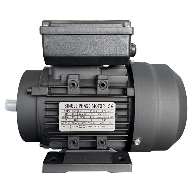 1410rpm Single-Phase Capacitor-Start Run Asynchronous Electric Motor 0.37KW 0.5HP 220V AC Voltage 50Hz/60Hz Rated Power 0